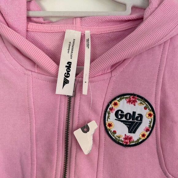 NEW Gola x Anthropologie Pink Hood Everest leisurewear Direct Kick Twofer Romper - Picture 7 of 7